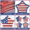 24 Pcs 4th of July Paper Plates - American Flag Patriotic Plate, Disposable Red White and Blue Star Shaped Dinner Dessert Plates Tableware for July 4th Memorial Day Independence Day Party Supplies